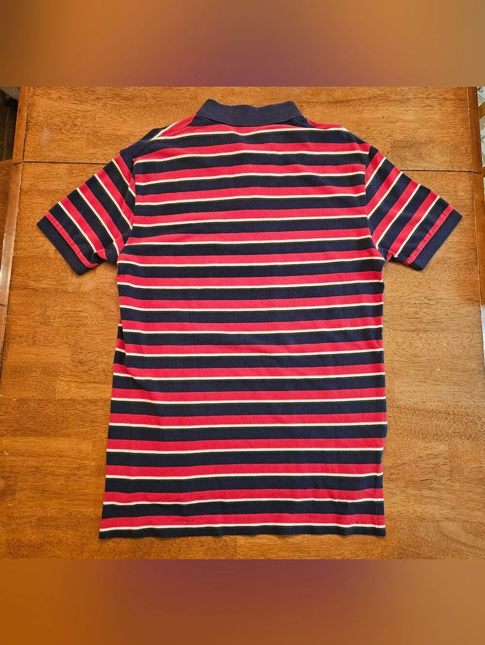 Ralph Lauren Navy, Red & White Striped Mena Polo